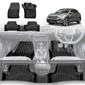 3D Floor Mats for Volkswagen VW T-Roc 2020-2026 All-Weather Car Liners