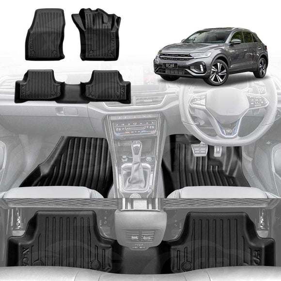 3D Floor Mats for Volkswagen VW T-Roc 2020-2026 All-Weather Car Liners