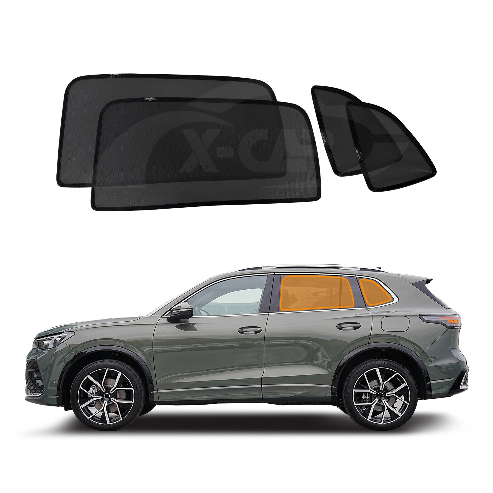 Volkswagen tiguan 25  3rd blind window sun shade blind rear tag combo xcar