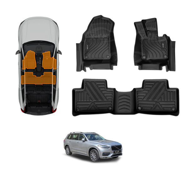 3D Floor Mats for Volvo XC90 2015-Onwards All-Weather Car Liners