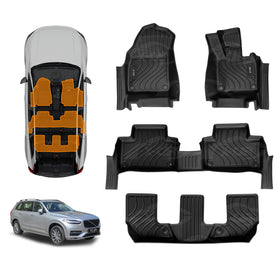 3D Floor Mats for Volvo XC90 PHEV 2015-Onwards All-Weather Car Liners