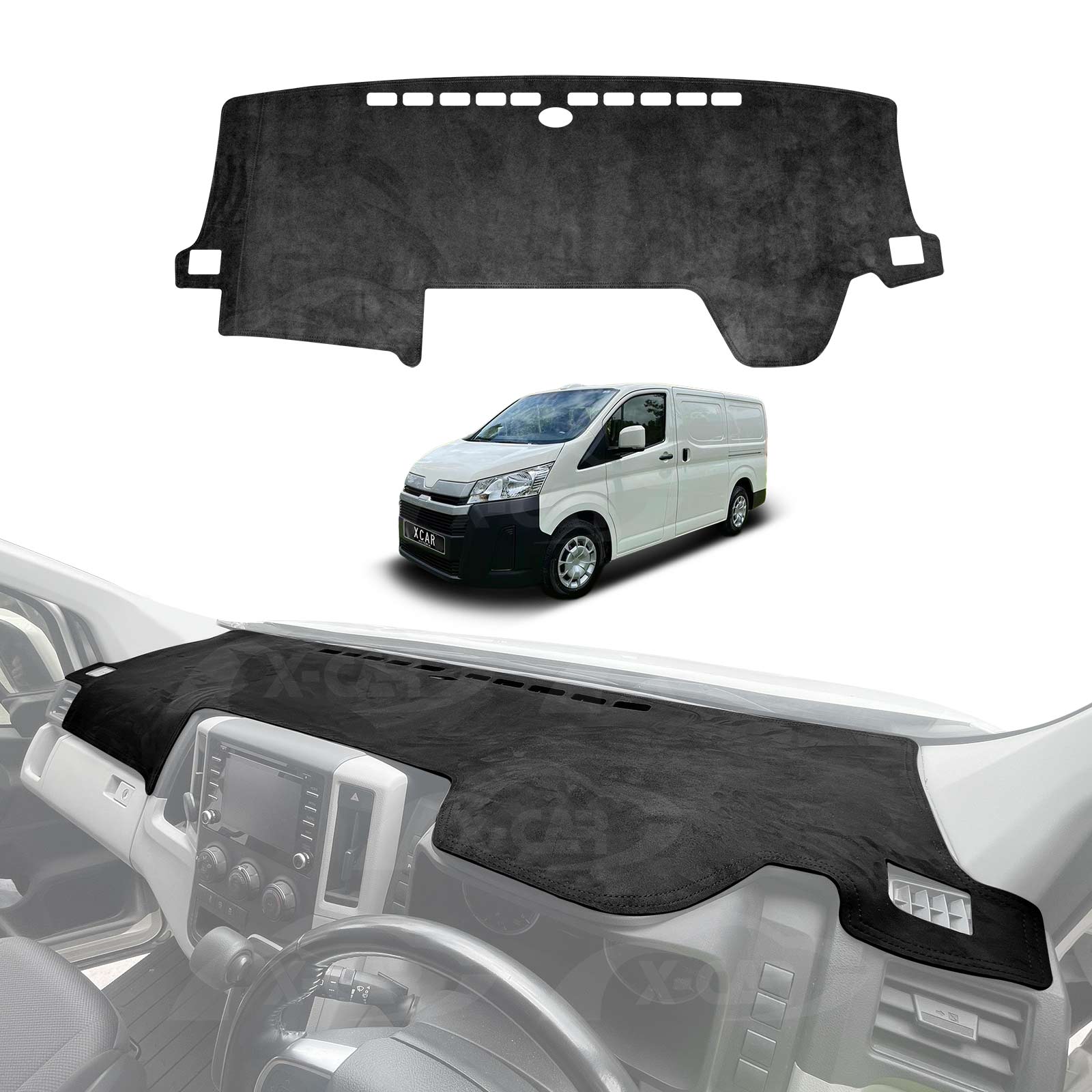 X-CAR Dash Mat for Toyota HiAce Van 2019-Onwards Non Slip Microfiber