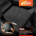 3D All-Weather Floor Mats for ISUZU D-MAX DMAX Dual Cab 2020-2024