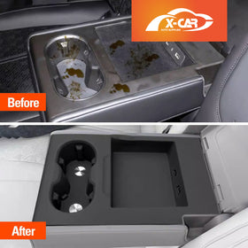 Armrest & Cup Holder Organiser Tray for Zeekr 7X 2025-Onwards Rear Row Seat Storage - 0