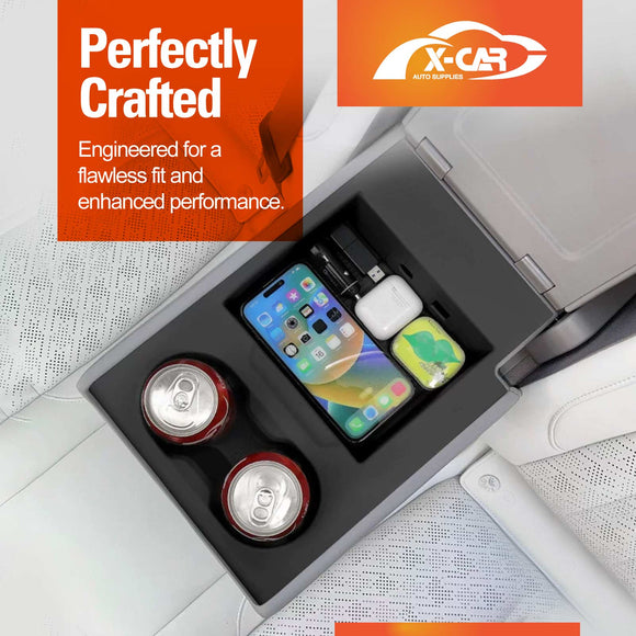 Armrest & Cup Holder Organiser Tray for Zeekr 7X 2025-Onwards Rear Row Seat Storage