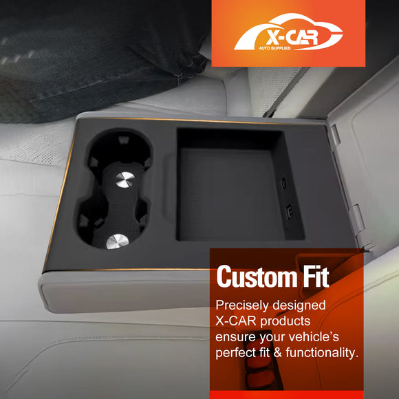 Armrest & Cup Holder Organiser Tray for Zeekr 7X 2025-Onwards Rear Row Seat Storage