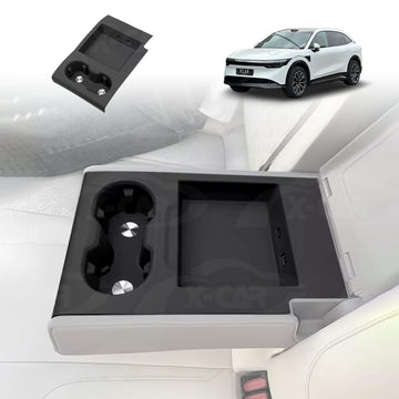 Armrest & Cup Holder Organizer Tray for Zeekr 7X 2025-Onwards Rear Row Seat Storage