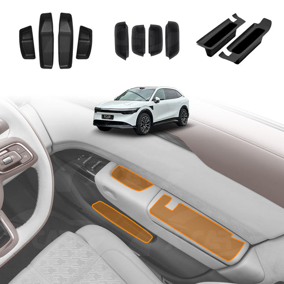 Door Handle & Side Storage Tray for Zeekr 7X 2025-Onwards Hidden Insert Pocket Organiser Box interior Accessories