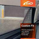 X-CAR window sun shade set for rear windows of Subaru Outback 2015-2020 installed on the Outback's window.