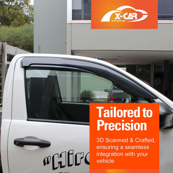 WeatherShields for Toyota Hilux Single Cab 2025-Onwards Car Weather Shields Wind Deflectors Sun Visors