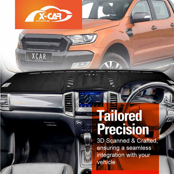 Dash Mat for Ford Ranger PX Mk3 Series 2018-2022 Non-Slip Dashboard Pad Cover