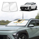 X-CAR Hyundai Kona 2023 onwards windscreen sun shade installed on windscreen.