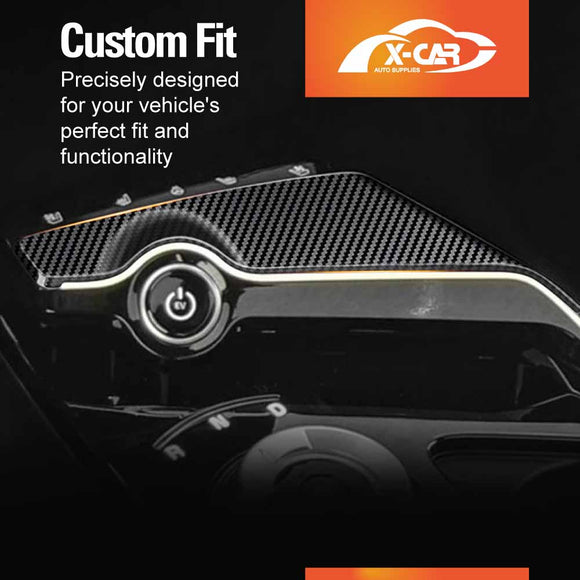 Gear Shift Frame Trim for Kia EV6 2021-Onwards Carbon Fiber Style Center Console Cover Protector Interior Accessories