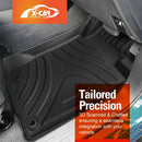 X-CAR 3D all-weather car floor mats installed in a Mitsubishi Triton MQ MR Series Double Cab vehicle interior.