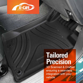 X-CAR 3D all-weather car floor mats installed in a Mitsubishi Triton single cab  driver foot well.