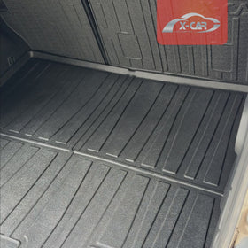 X-CAR boot liners and back seat protectors set for Outback 2015-2020 installed in the cargo area of a Outback.