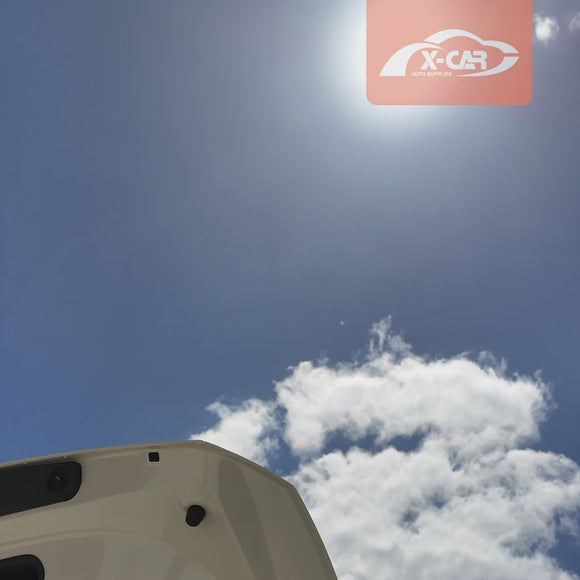X-CAR rear windscreen sun shade installed on BYD Atto 1 car windscreen.