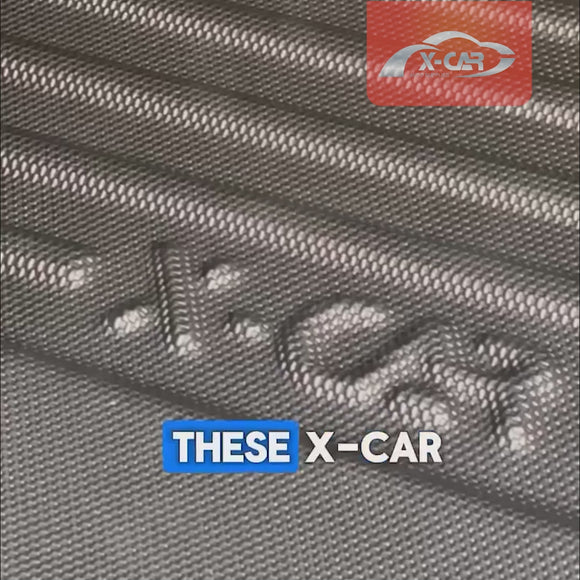 X-CAR 3D floor mats designed for a Nissan Patrol Y62 Series installed in the vehicle.