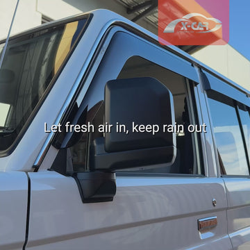 WeatherShields for Toyota LandCruiser 70/76/78/79 Series 2007-Onwards Car Weather Shields Wind Deflectors Sun Visors - 0