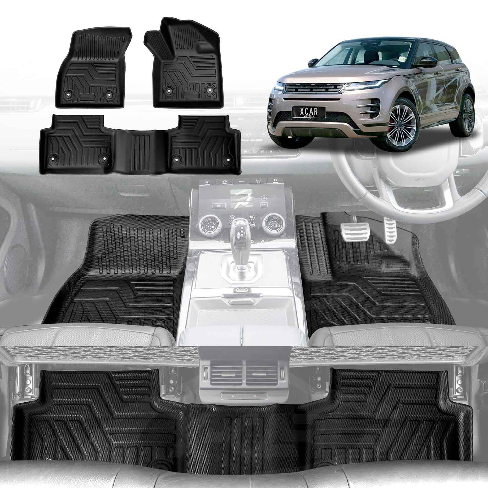 Floor Mats for Land Range Rover Evoque 2019-Onwards All Weather Liner ...