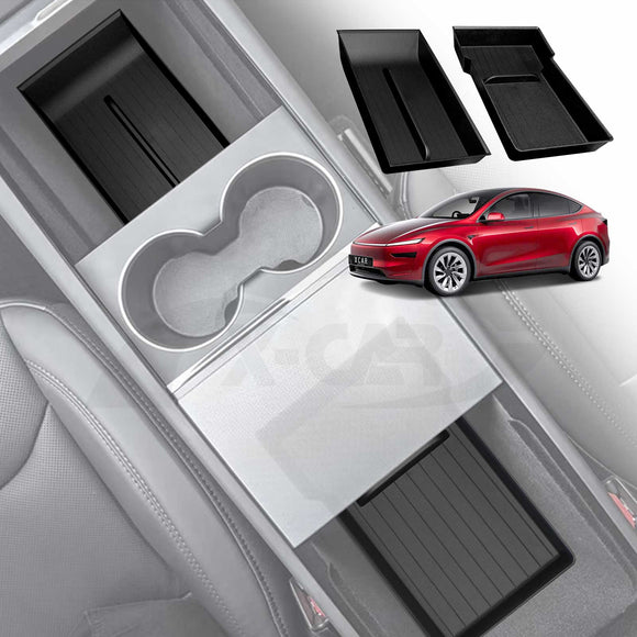 Center Console Armrest Organizer Tray for Tesla Model Y Juniper 2025-Onwards Storage Box Car Interior Accessories