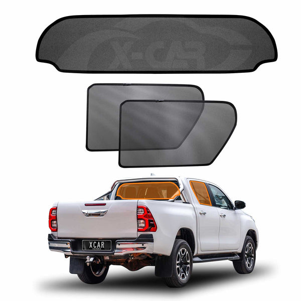 Window Sun Shades for Toyota Hilux SR5 Double Cab 2015-2025 Rear Windscreen Shade