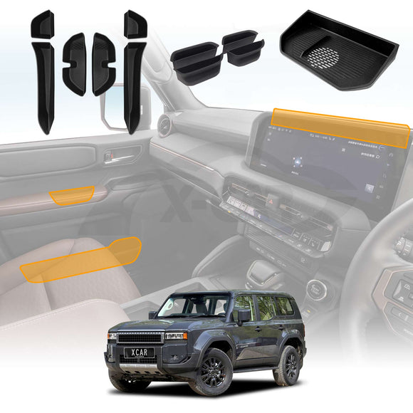 Door Handle & Side Storage Box Tray for Toyota Prado 250 Series 2024-Onward Dash Organizer Accessories
