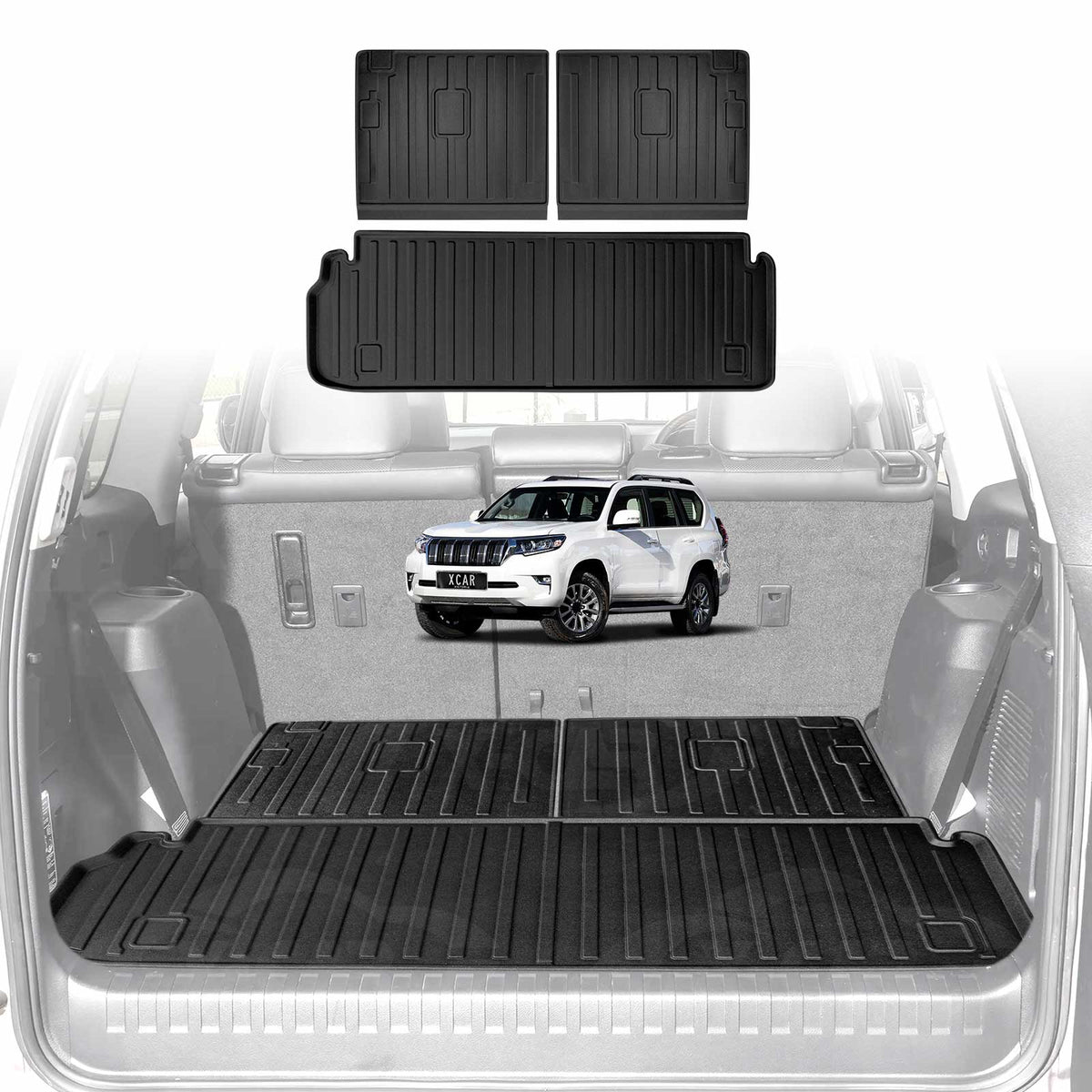 Toyota Prado Boot Liner (7 Seats) 150 Series 2009-2024 Cargo Mat Back ...