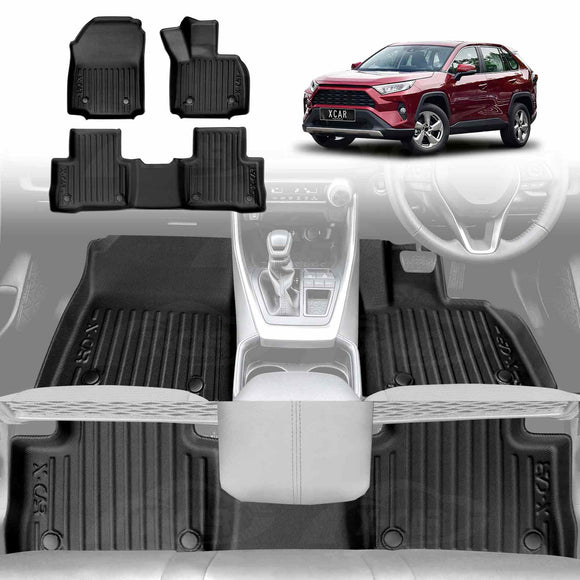 3D Floor Mats for Toyota Rav4 Rav 4 2019-2025 All-Weather Car Liners