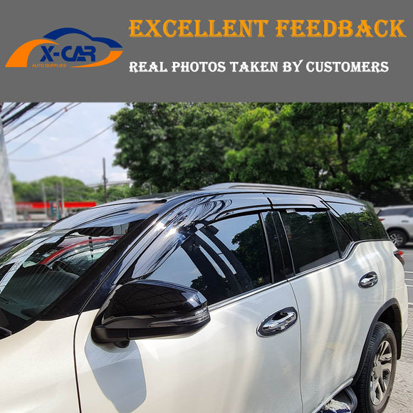 Weathershields for Toyota Fortuner 2015-Onwards Car Weather Shields Wind Deflectors Sun Visors