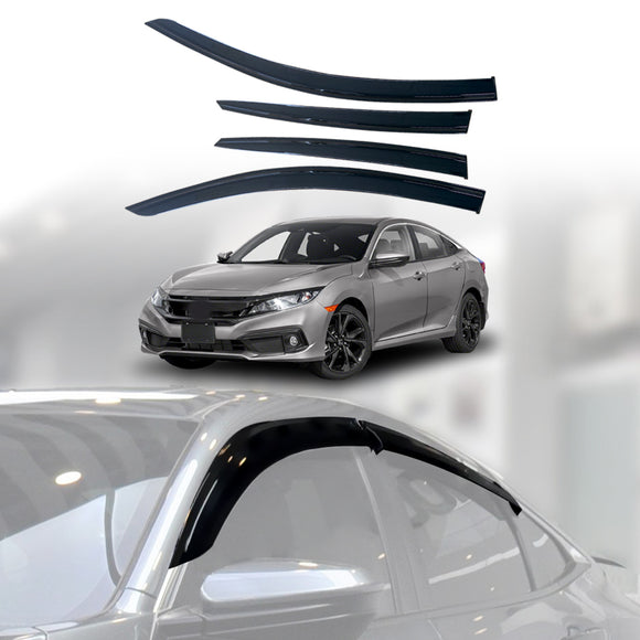 WeatherShields for Honda Civic Sedan 2016-2021 Car Weather Shields Wind Deflectors Sun Visors