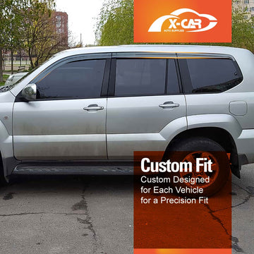 WeatherShields for Toyota LandCruiser Prado 120 Series 2003-2009 Car Weather Shields Wind Deflectors Sun Visors - 0