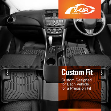 Floor Mats for Mazda BT-50 Dual Cab 2011-2020 All Weather Car Liners - 0