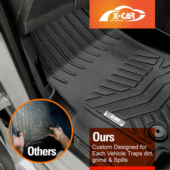 3D Floor Mats for Volkswagen Amarok Dual Cab 2009-2022 All-Weather Car Liners