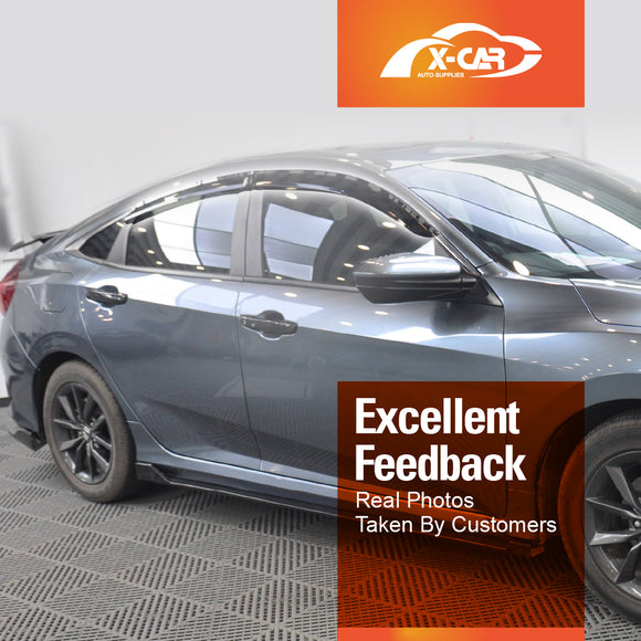 WeatherShields for Honda Civic Sedan 2016-2021 Car Weather Shields Wind Deflectors Sun Visors