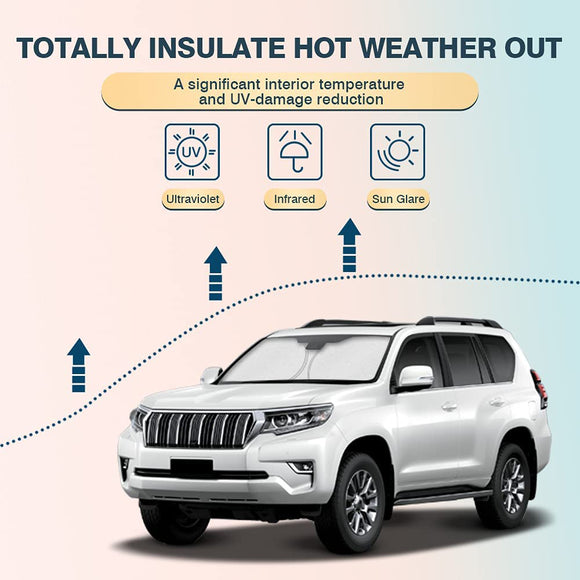 Hot Deal - WindScreen Sun Shade for TOYOTA PRADO 2009-2024