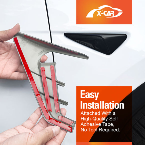 Carbon Fibre Style Trim Side Cameras Cover for Tesla Model 3 2017-2023 and Model Y 2021-2025