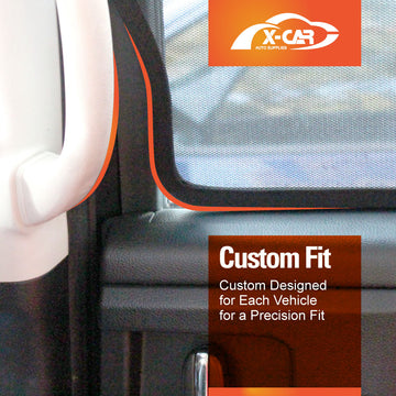 Rear Window Sun Shades for Nissan Navara D40 Dual Cab 2005-2015 - 0