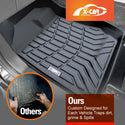 3D Floor Mats for Isuzu MU-X MUX 2013-2021 All-Weather Liners