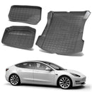 Tesla Model 3 Interior Liners Set 2019-2023 All-Weather Cargo Trunk Mats-1
