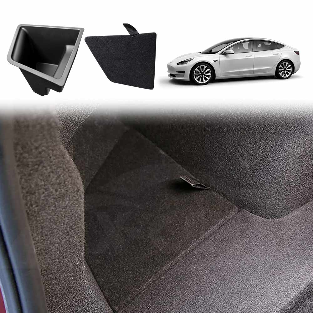Tesla 3 Rear Screen Storage Rack Tesla Model 3 Boot Storage Bin with Lid X-CAR