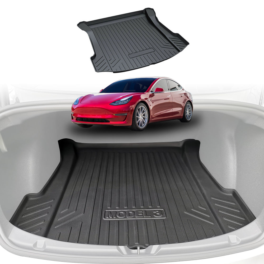 Boot Liner for Tesla Model 3 2019-2023 Heavy Duty Rear Cargo Trunk ...