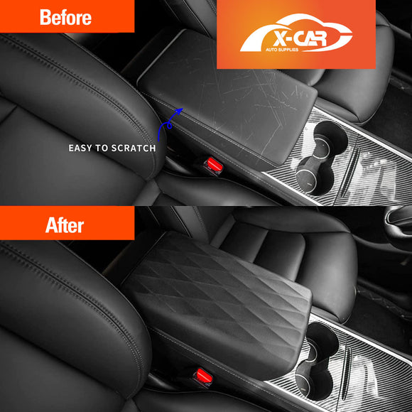 Center Console Armrest Pad Cover for Tesla Model 3 2017-2023 and Model Y 2021-2025