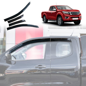 WeatherShields for Nissan Navara King Cab D23 NP300 2015-2025 Car Weather Shields Wind Deflectors Sun Visors