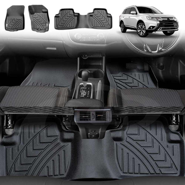 3D Floor Mats for Mitsubishi Outlander 2007-2021 All-Weather Car Liners