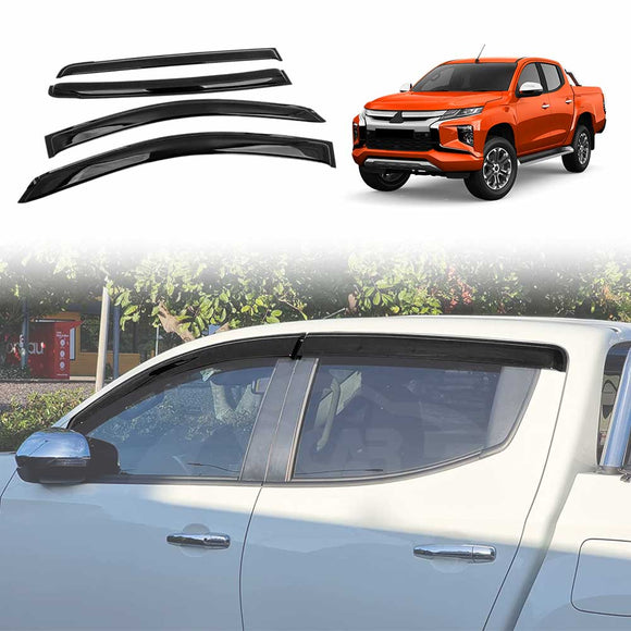 X-CAR Weathershields for Mitsubishi Triton MQ MR Double Cab 2015-2024