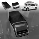 Tesla Model Y / Model 3 Armrest Pad & Rear AC Vent Covers Carbon Fiber Style-1