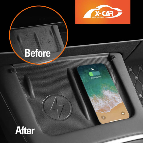 Center Console Wireless Charger Mat for Tesla Model 3 2020-2023 and Model Y 2022-2025