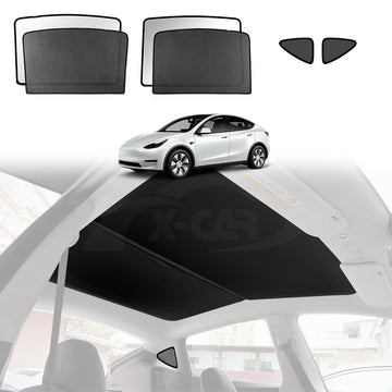 Glass Roof Sun Shades For Tesla Model Y 2022-2025