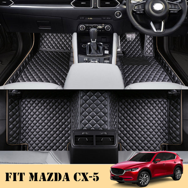 Car Floor Mats For Mazda CX-5 2017-2025 Premium PU Leather